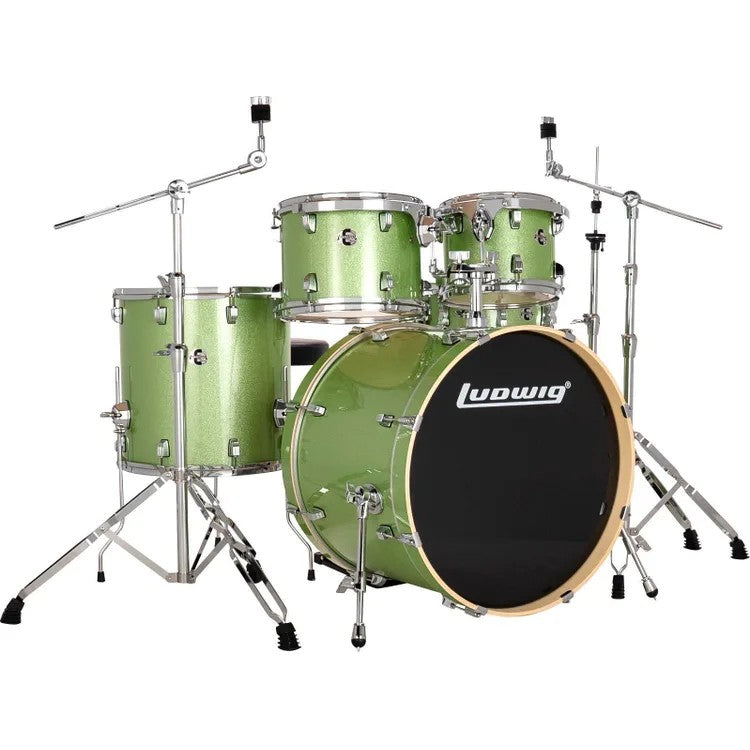 Ludwig Element Evolution 5-Piece Drum Set with Hardware - Mint Green Sparkle