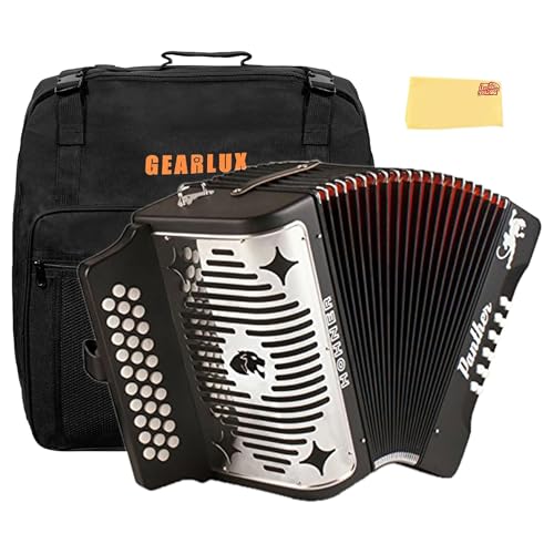 Hohner Panther Diatonic Accordion - Keys G/C/F w/ Gig Bag