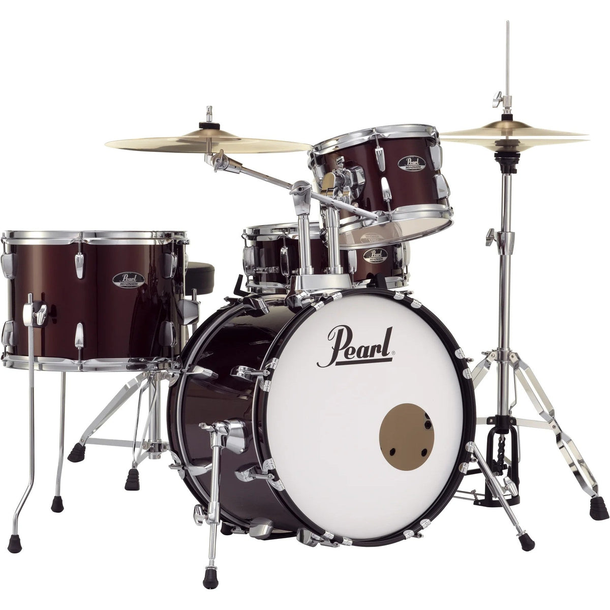 Pearl Roadshow Complete 4-Piece Drum Set with Hardware and Cymbals - Wine Red