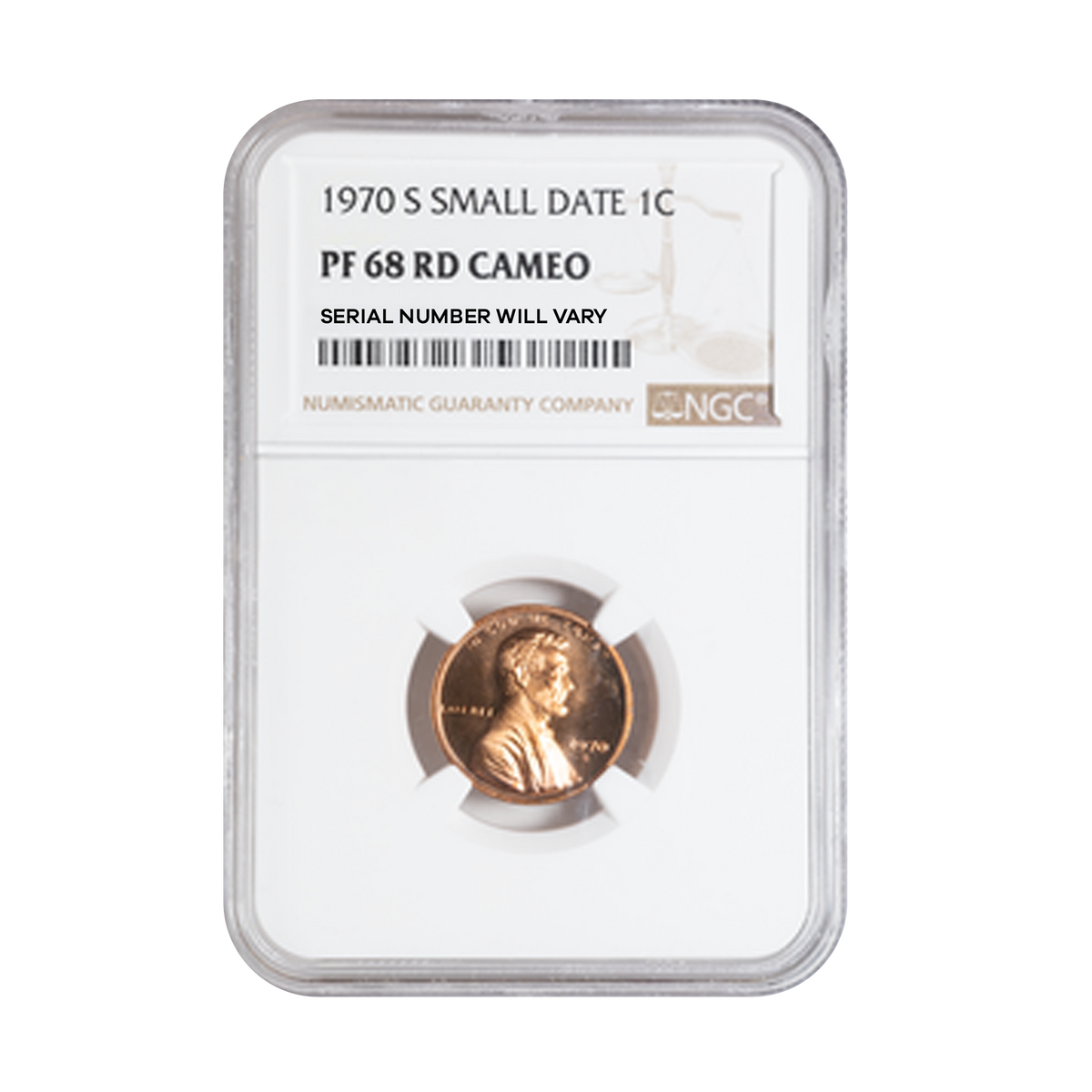 1970-S Lincoln Cent - Small Date -  NGC PF68 RD Star