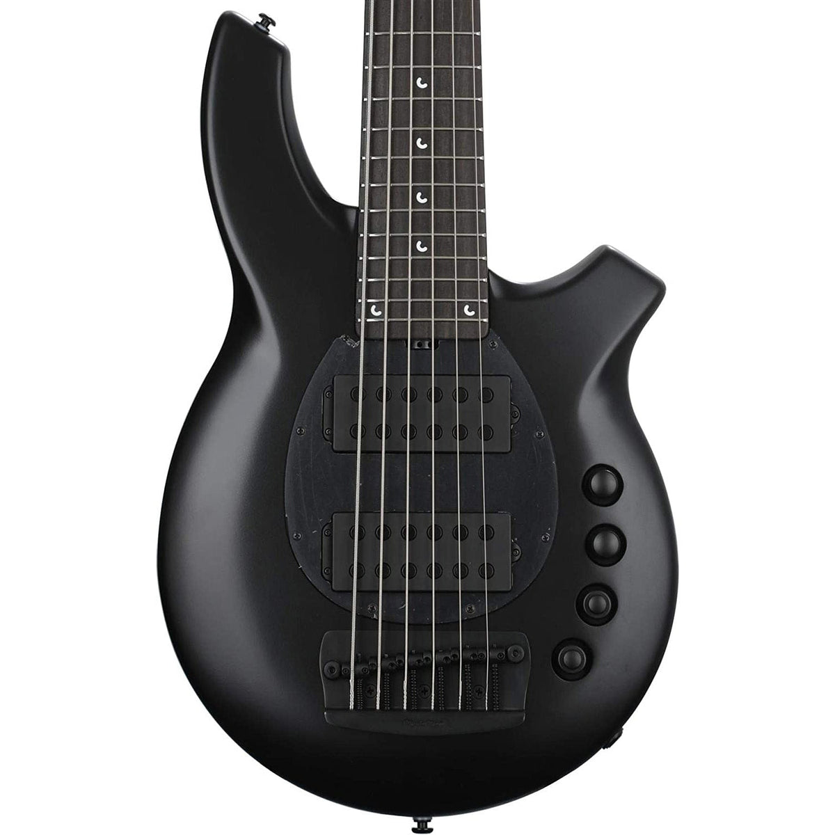 Ernie Ball Music Man Bongo 6 Bass Guitar, Stealth Black (New)