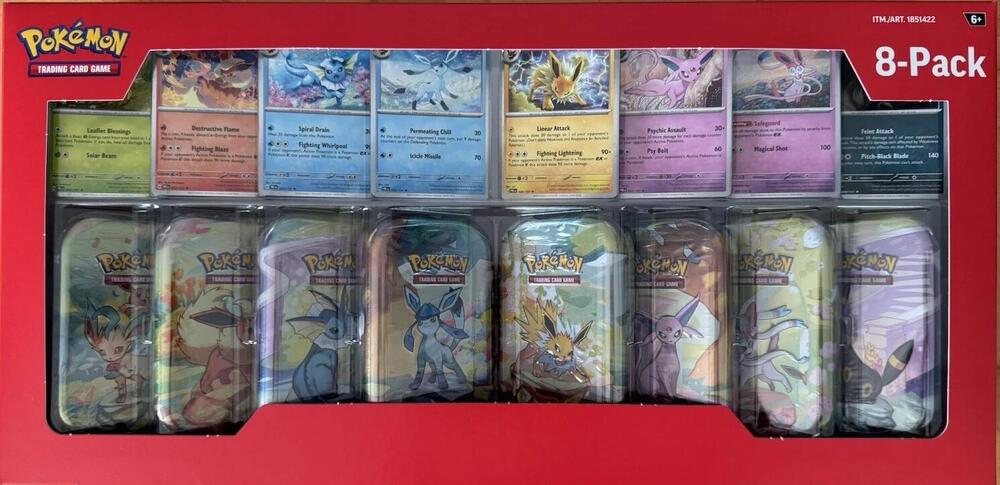 Costco Prismatic Evolutions 8 Pack Mini Tins (Shipped Sealed)
