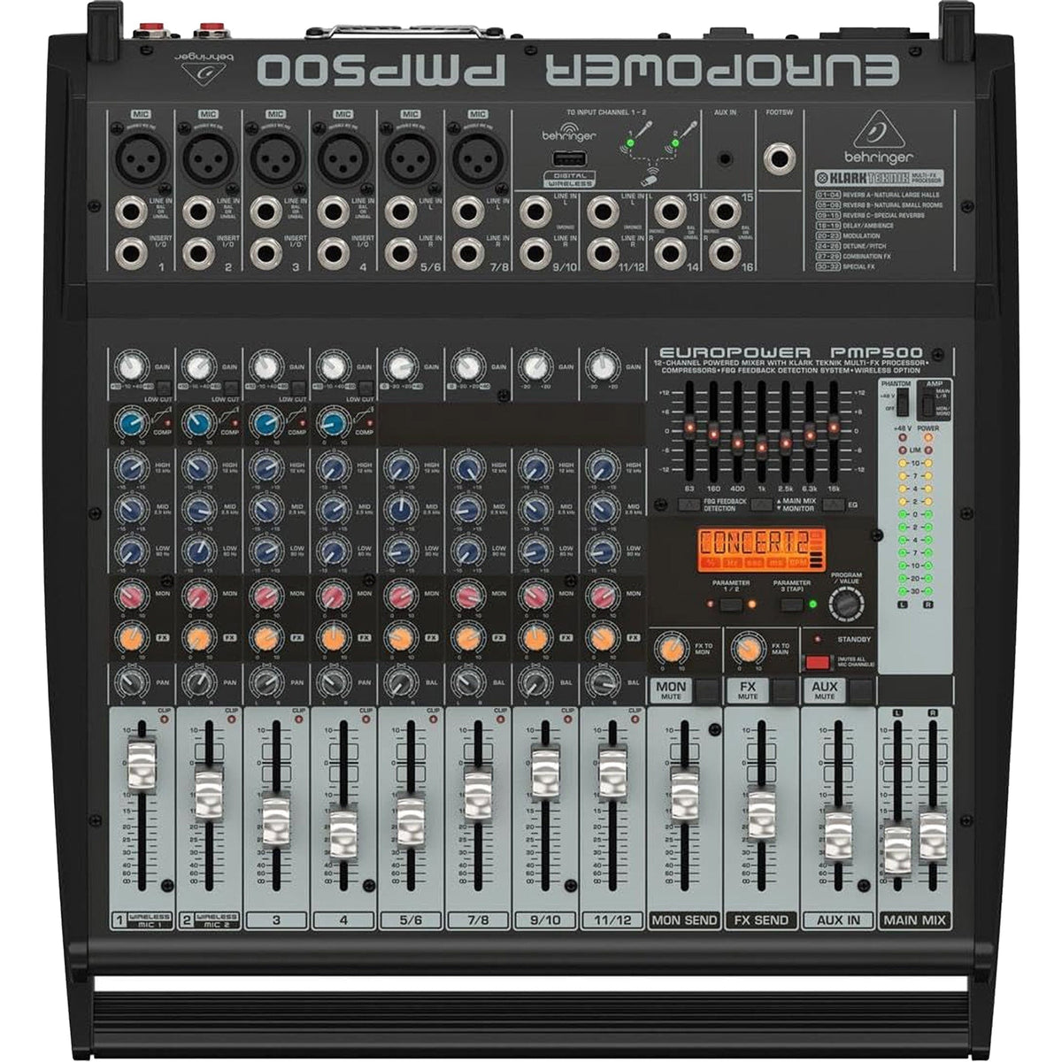 Behringer Europower PMP500 12-Channel 500W Powered Mixer (New)