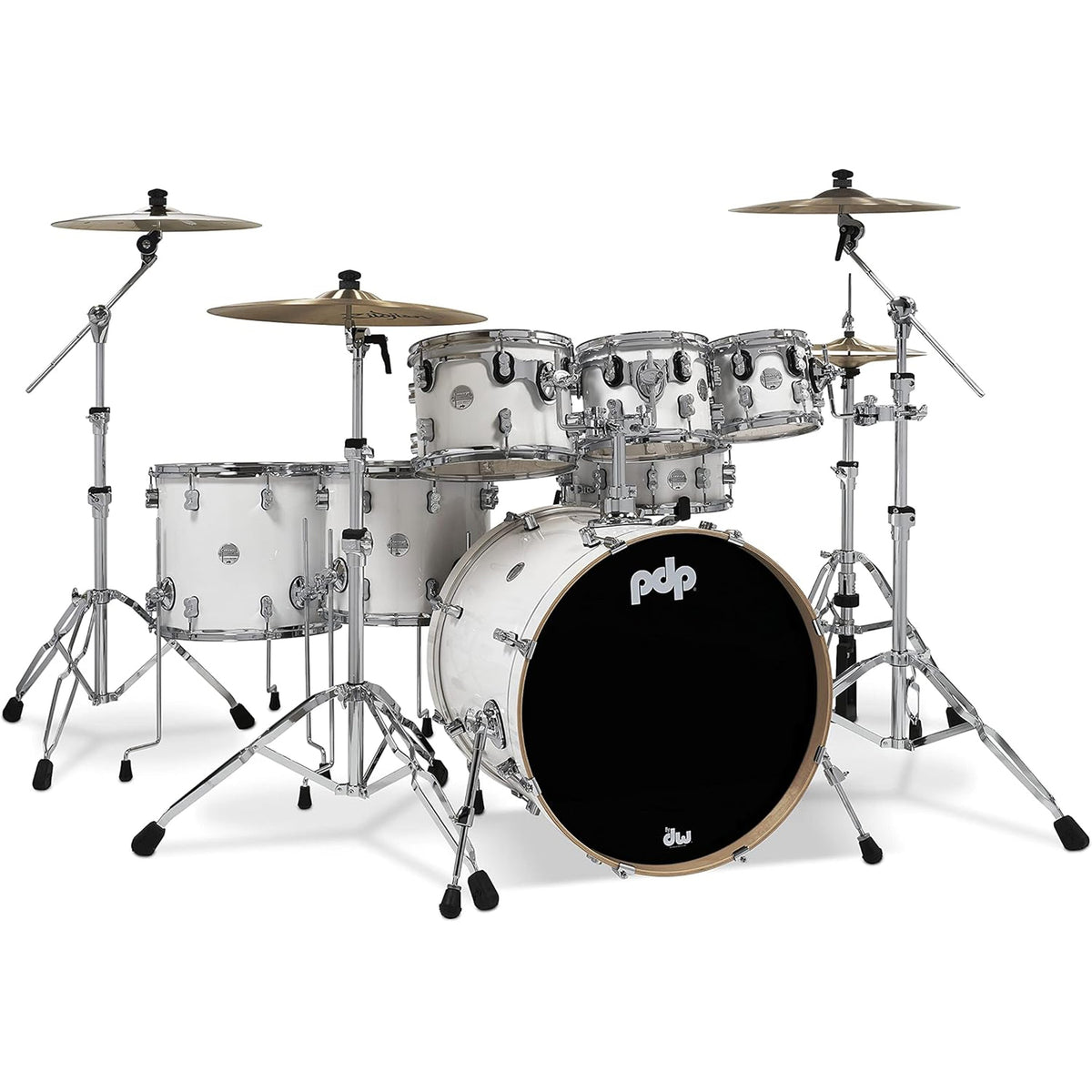 Pacific Drums & Percussion 7-Piece Concept Maple Shell Pack - Pearlescent White (New)