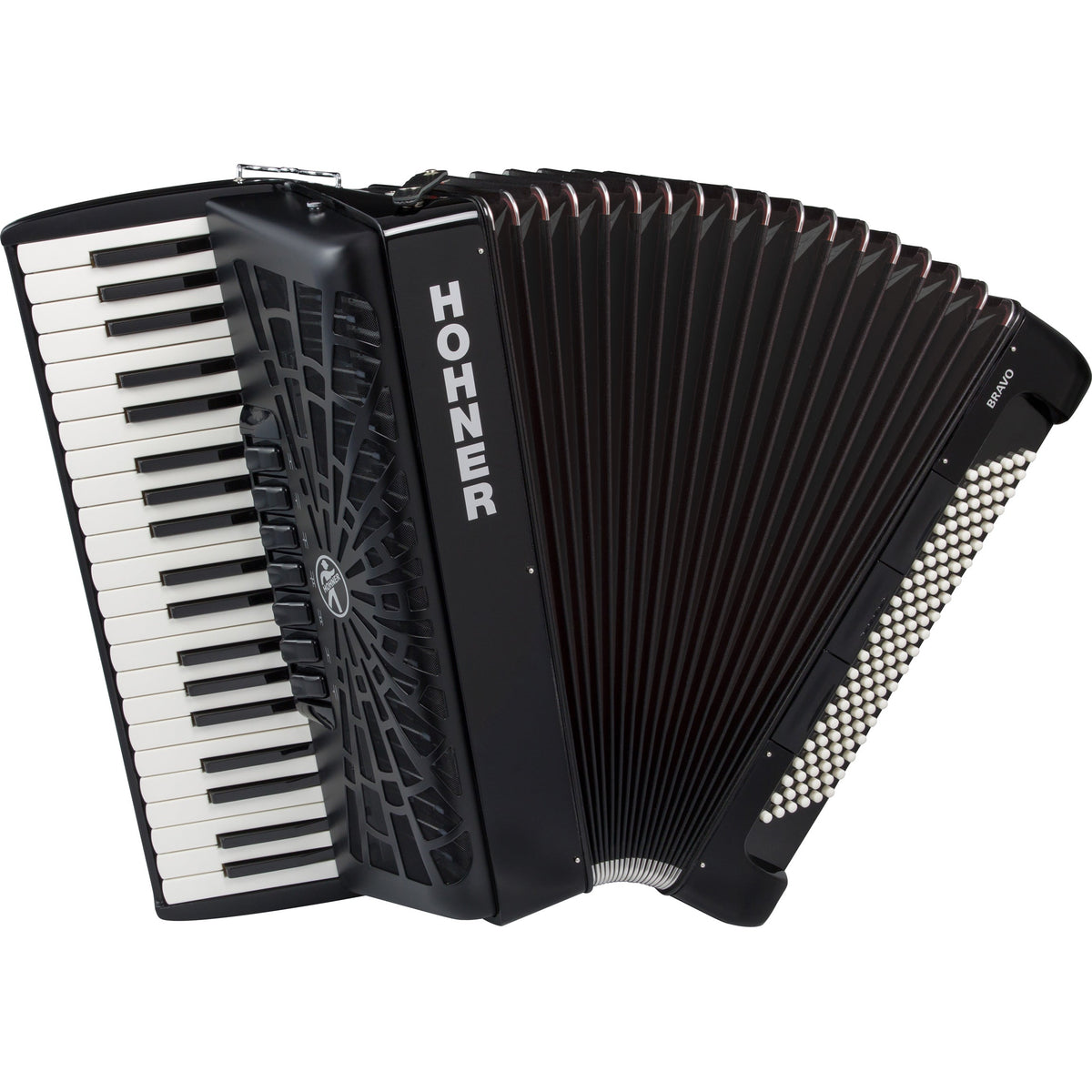Hohner Bravo III 120 Piano Key Accordion - Jet Black (New)