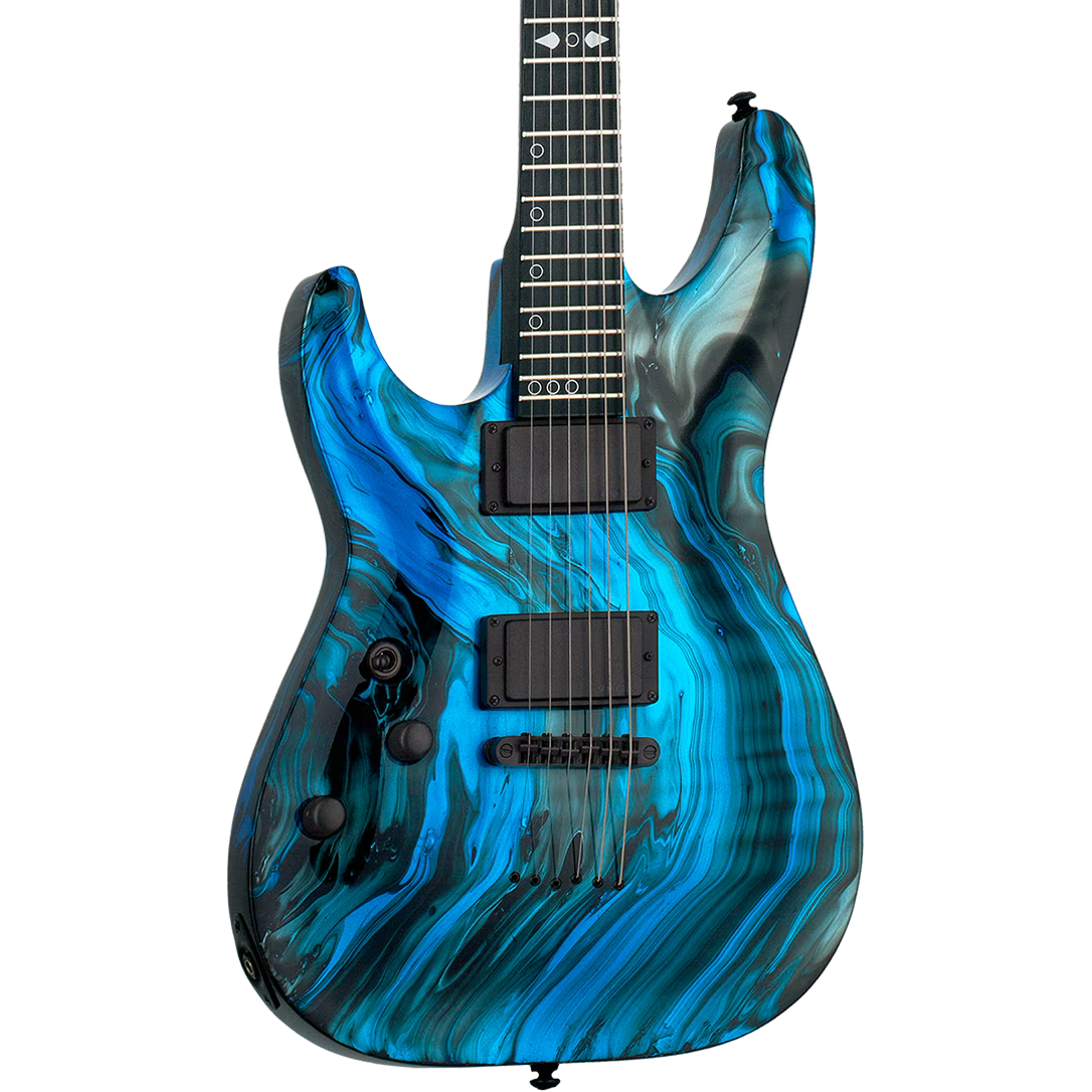 Schecter C-1 Hydro-Dip Left Handed Electric Guitar - Midnight Tide (New)