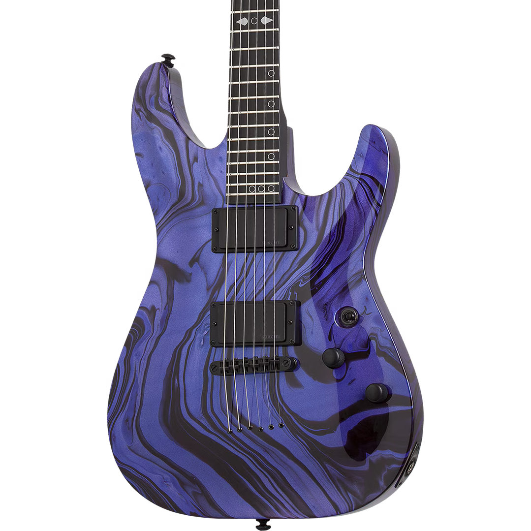 Schecter C-1 Hydro-Dip Electric Guitar - Purple Obsidian (New)