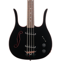 Danelectro 58 Longhorn 4 String Electric Bass - Black w/ Red Binding (New)