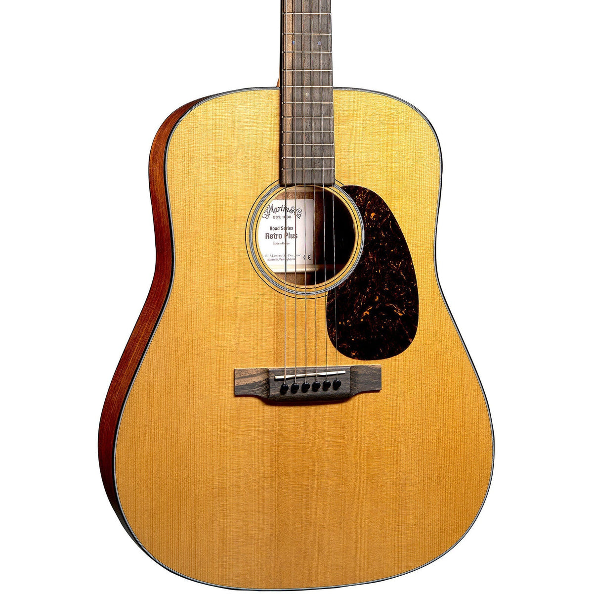Martin DE Retro Plus Mahogany Acoustic Electric Guitar - Aging Toner (New)