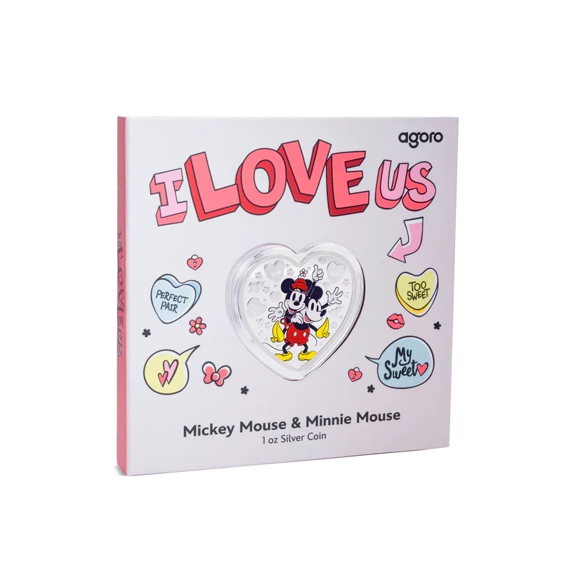 2024 Disney - I LOVE US - Mickey Mouse & Minnie Mouse 1 oz Silver Coin