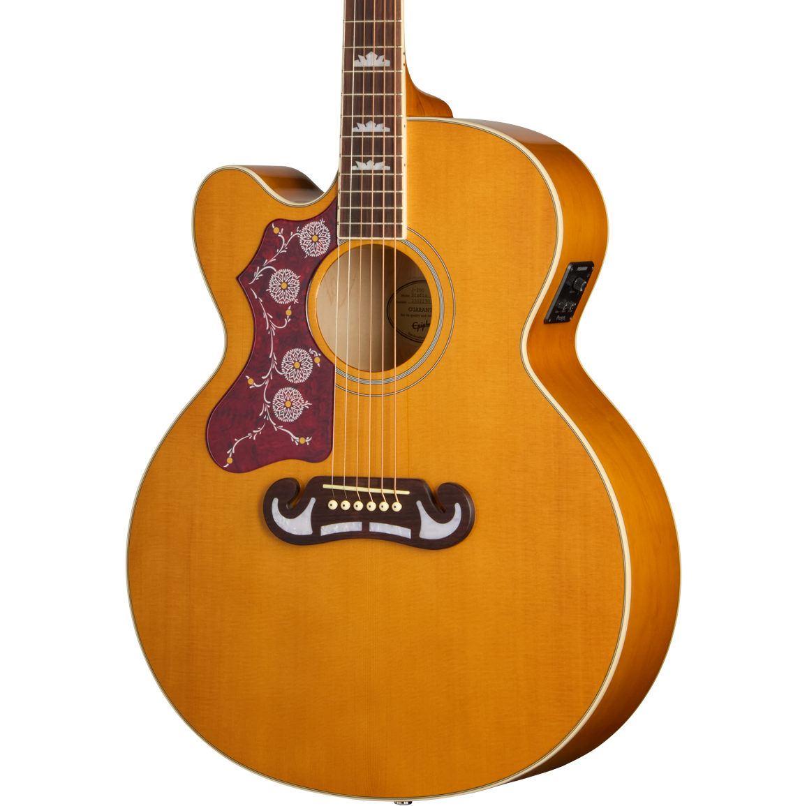 Epiphone J-200 Studio EC Left Handed Acoustic Electric Guitar - Natural (New)