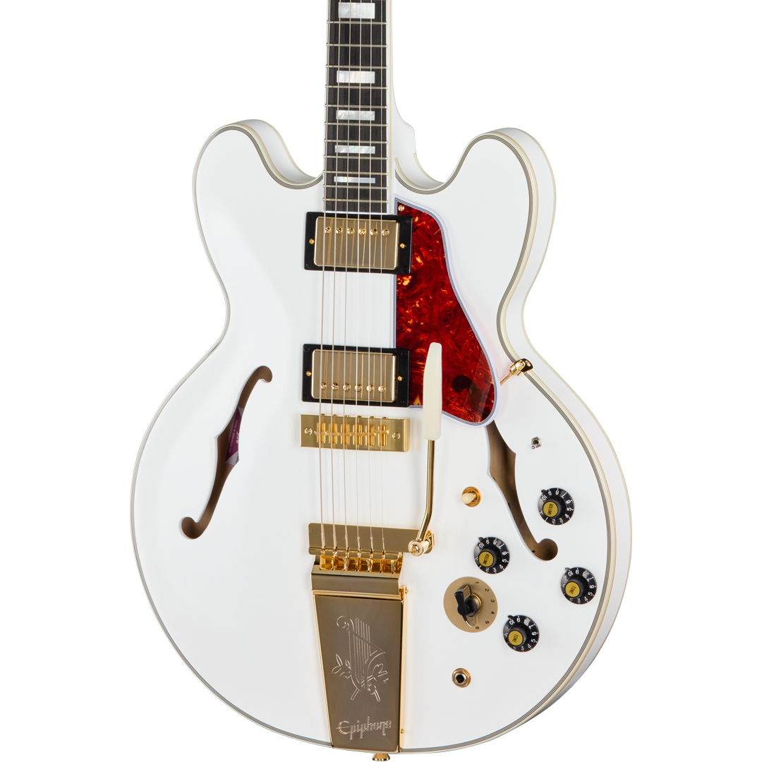 Epiphone Alex Lifeson Signature 1976 ES-355 Reissue Semi-Hollow Electric Guitar - Alpine White (New)