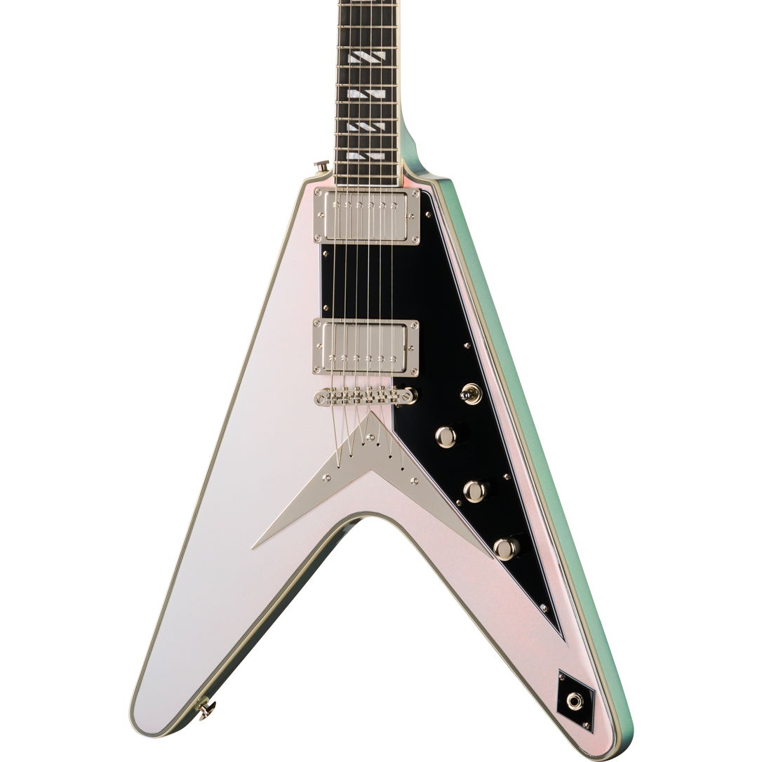 Epiphone Futura Flying V Custom Electric Guitar - Quicksilver Shift (New)