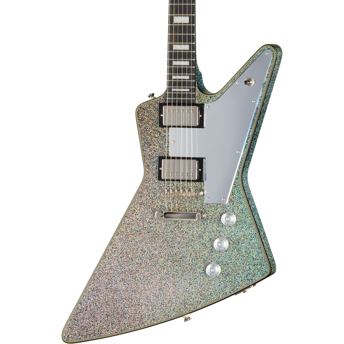 Epiphone Lzzy Hale Explorer Custom Electric Guitar - Black Diamond Holographic Sparkle (New)