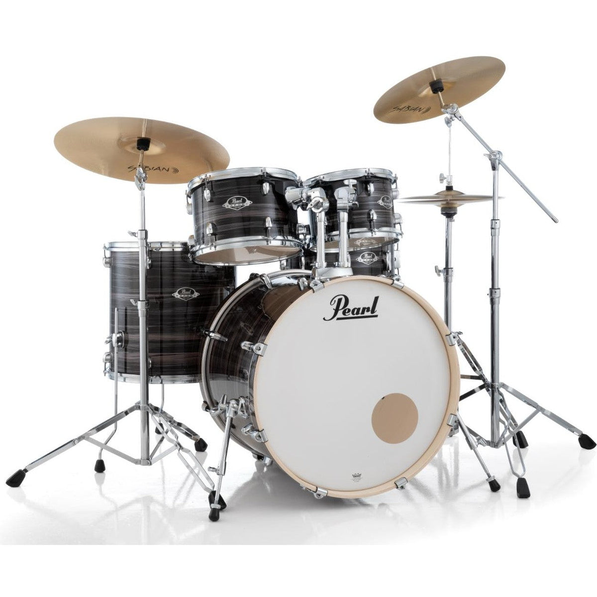 Pearl Export 5pc Drum Set 20/10/12/14/14 Pure White w/Stands & Sabian Cymbals (20/10/12/14/14 / Pure White)