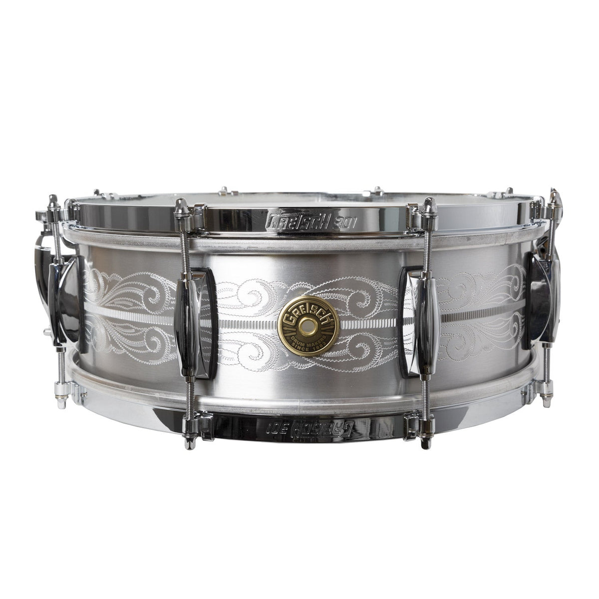 Gretch Limited Edition 135th Anniversary Solid Aluminum Engraved 5x14 Snare Drum (New)