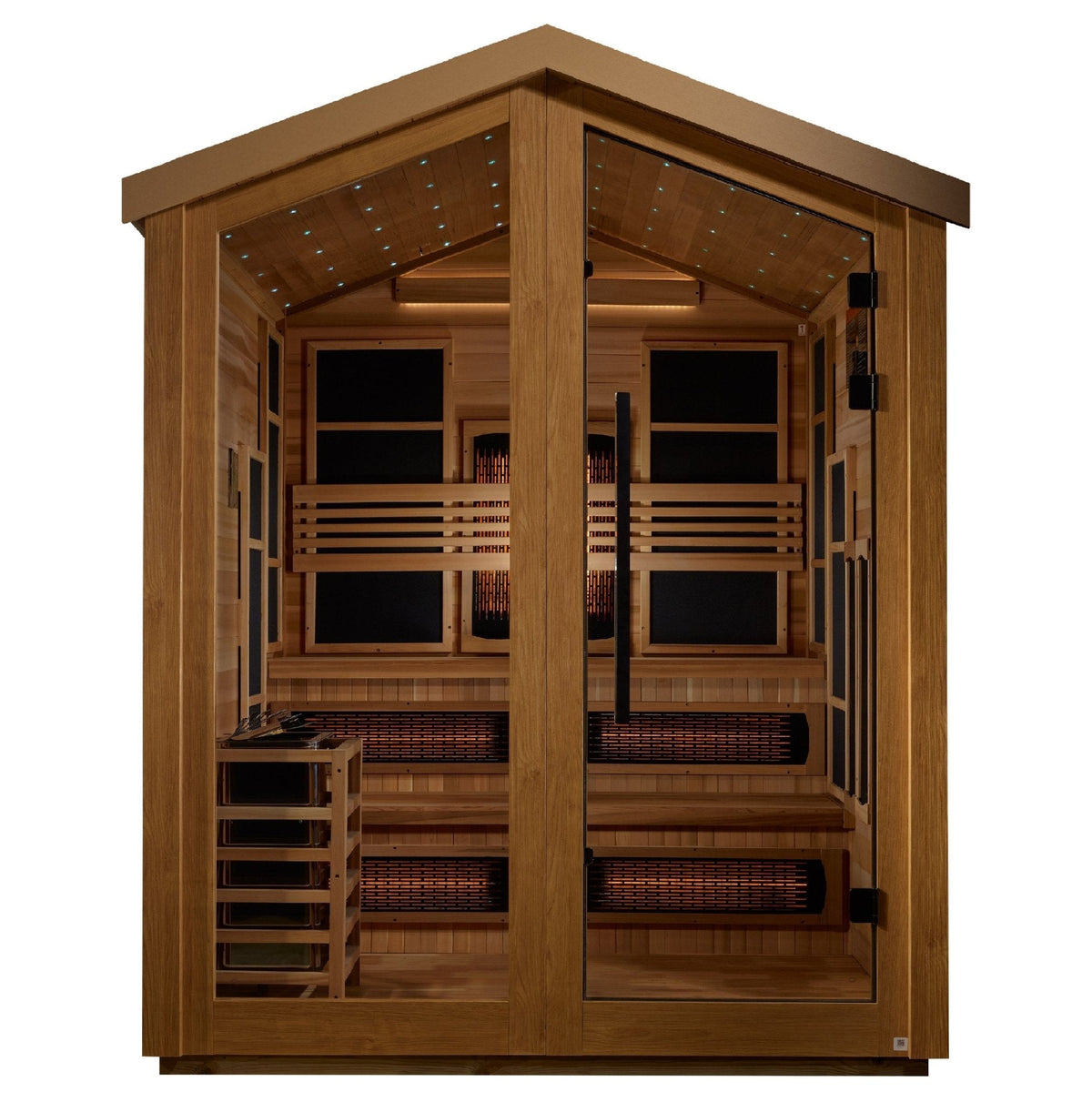 Golden Designs Kaskinen 6 Person Barn Hybrid (PureTech™ Full Spectrum Infrared or Traditional Stove) Outdoor Sauna (GDI-8526-01)