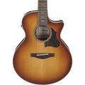 Ibanez AE Series 7-String Acoustic Electric Guitar, Tobacco Edge Burst (New)