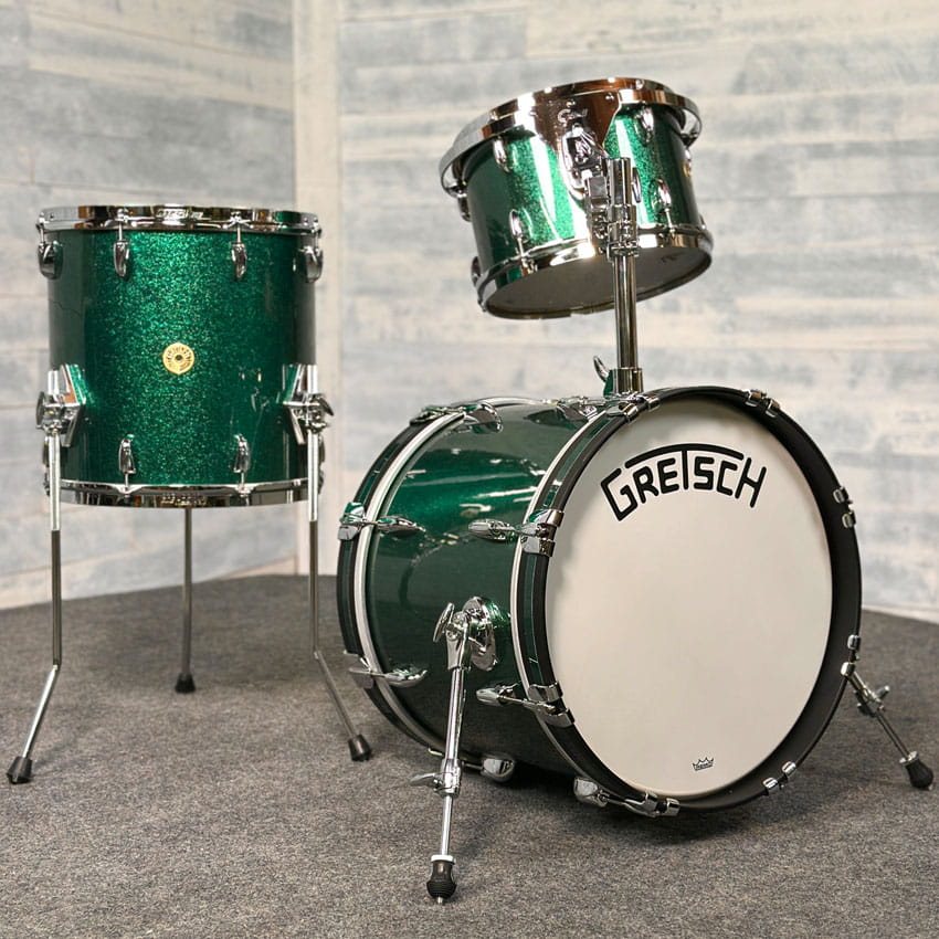 Gretsch Broadkaster 3pc Drum Set 18/12/14 Cadillac Green Sparkle - DCP Exclusive!
