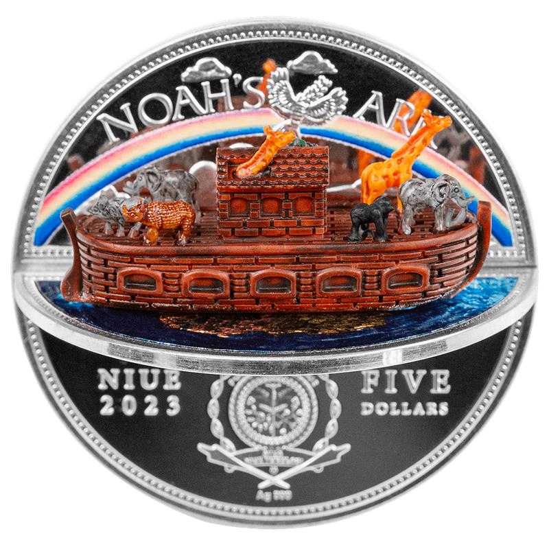 2023 Niue Ark of Noah 3D 2 oz Silver Coin