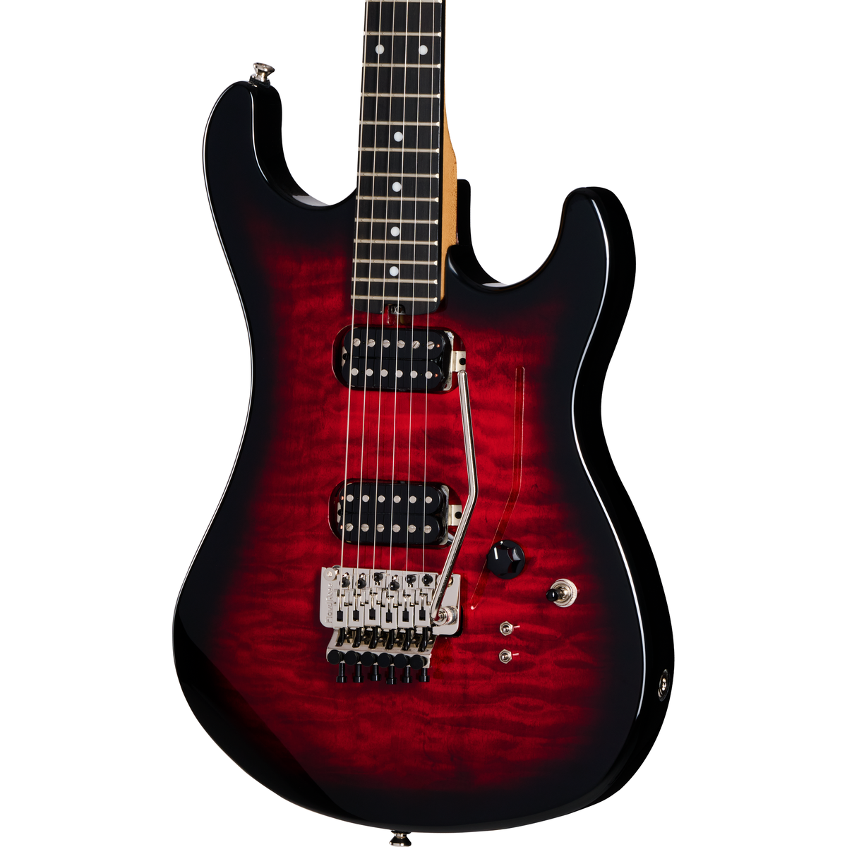 Kramer 84 HH Quilt Electric Guitar - Red Burst (New)
