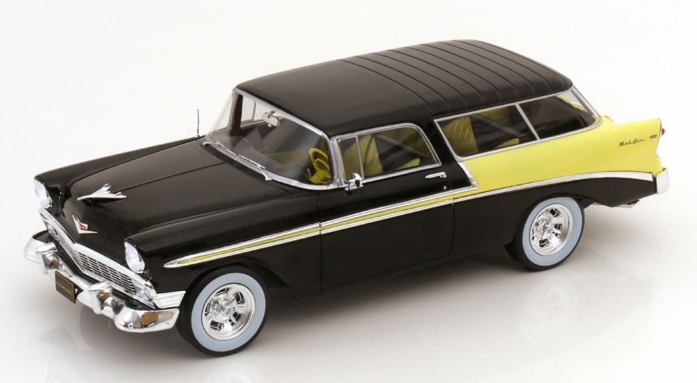 KK Scale 1956 Chevrolet Bel Air Nomad Custom Black and Light Yellow 1:18 (Default Title (2834))