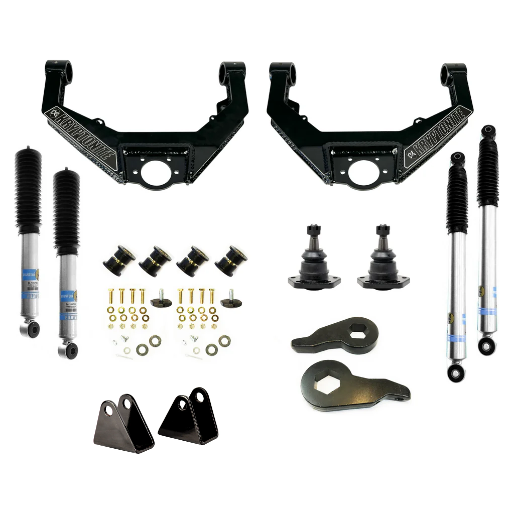 Kryptonite Stage 3 Leveling Kit w/Bilstein 5100, 2001-2010 LB7/LLY/LBZ/LMM (No Thanks / No Thanks / Add 2001-2010 Kryptonite Shock Extensions #MWS Options 5)