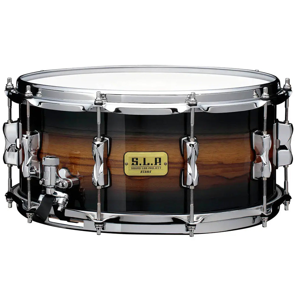 Tama SLP Bubinga/Maple 6.5x14 Snare Drum - Midnight Zebrawood Burst (New)