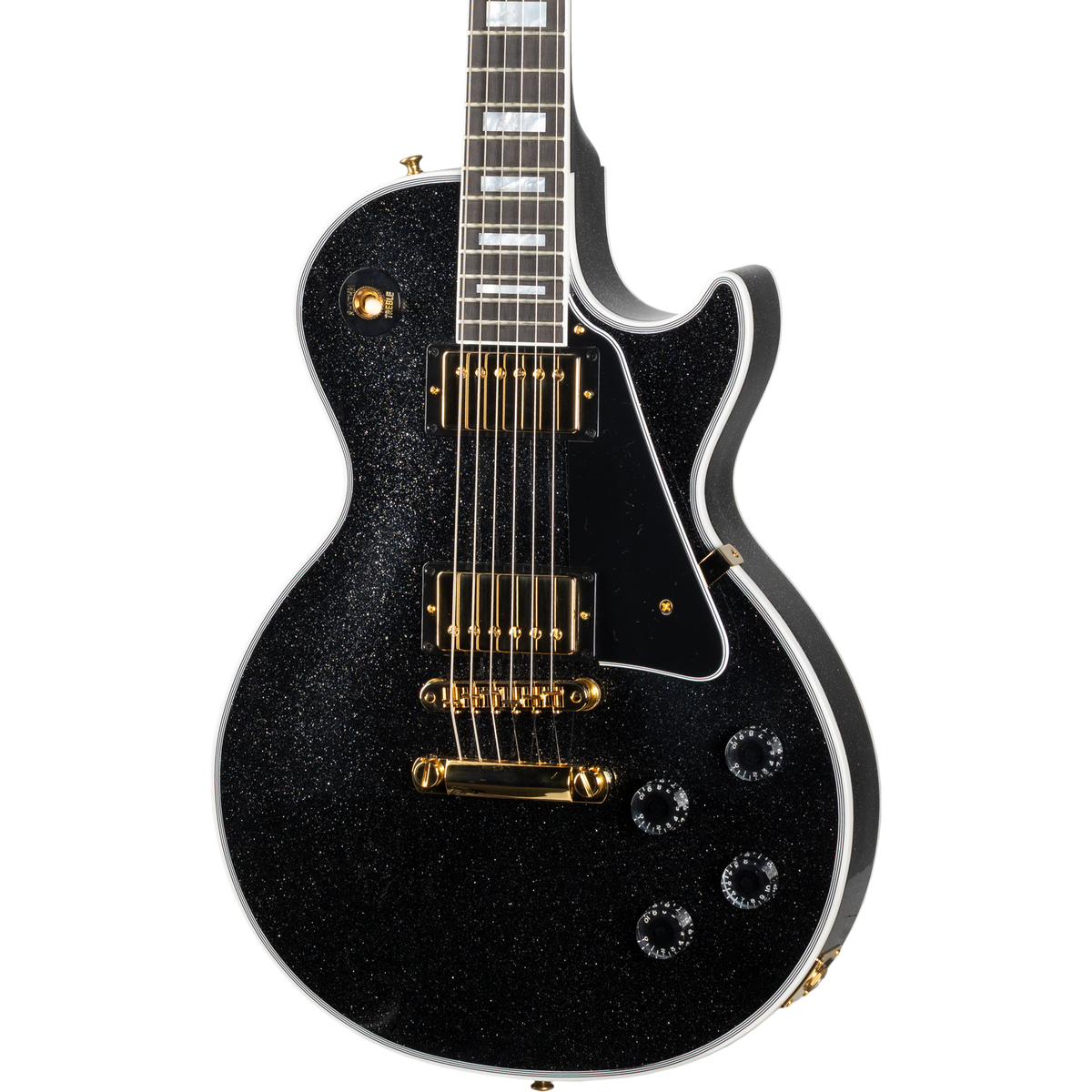 Gibson Les Paul Custom Electric Guitar - Black Sparkle Gloss (New - Serial Number: CS404524 Weight: 10.1 lbs)