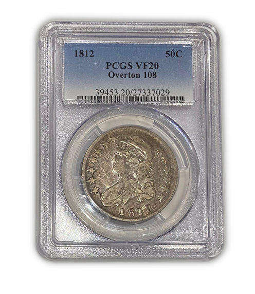 1812 Capped Bust Silver Half Dollar  - Philadelphia - PCGS VF20
