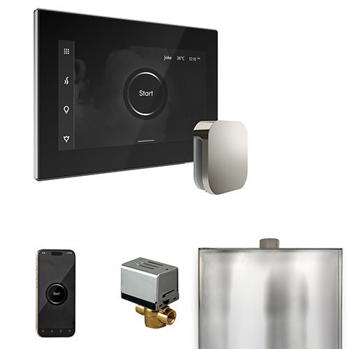 Mr.Steam XButler Control Pkg XButler Steam Shower Control Package w/ iSteamX Control and Aroma SteamHead (Black / Polished Chrome)