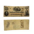 $100 Civil War-era Confederate States of America Banknote
