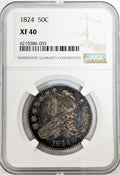 1824 Capped Bust Silver Half Dollar Philadelphia - NGC XF40