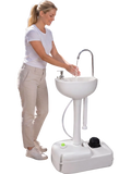 Costway Portable Camping Sink Foot Pump 4.5 Gal Water Tank Soap Dispenser 84980963 New