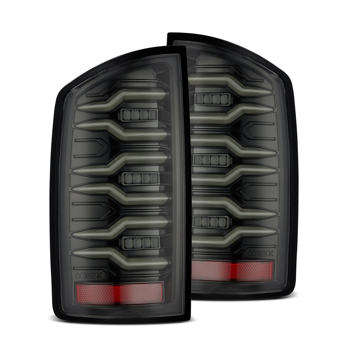 Alpha Rex 02-05 Dodge Ram 2500/3500 02-06 Dodge Ram 1500 Truck LUXX-Series LED Tail Lights (Black)