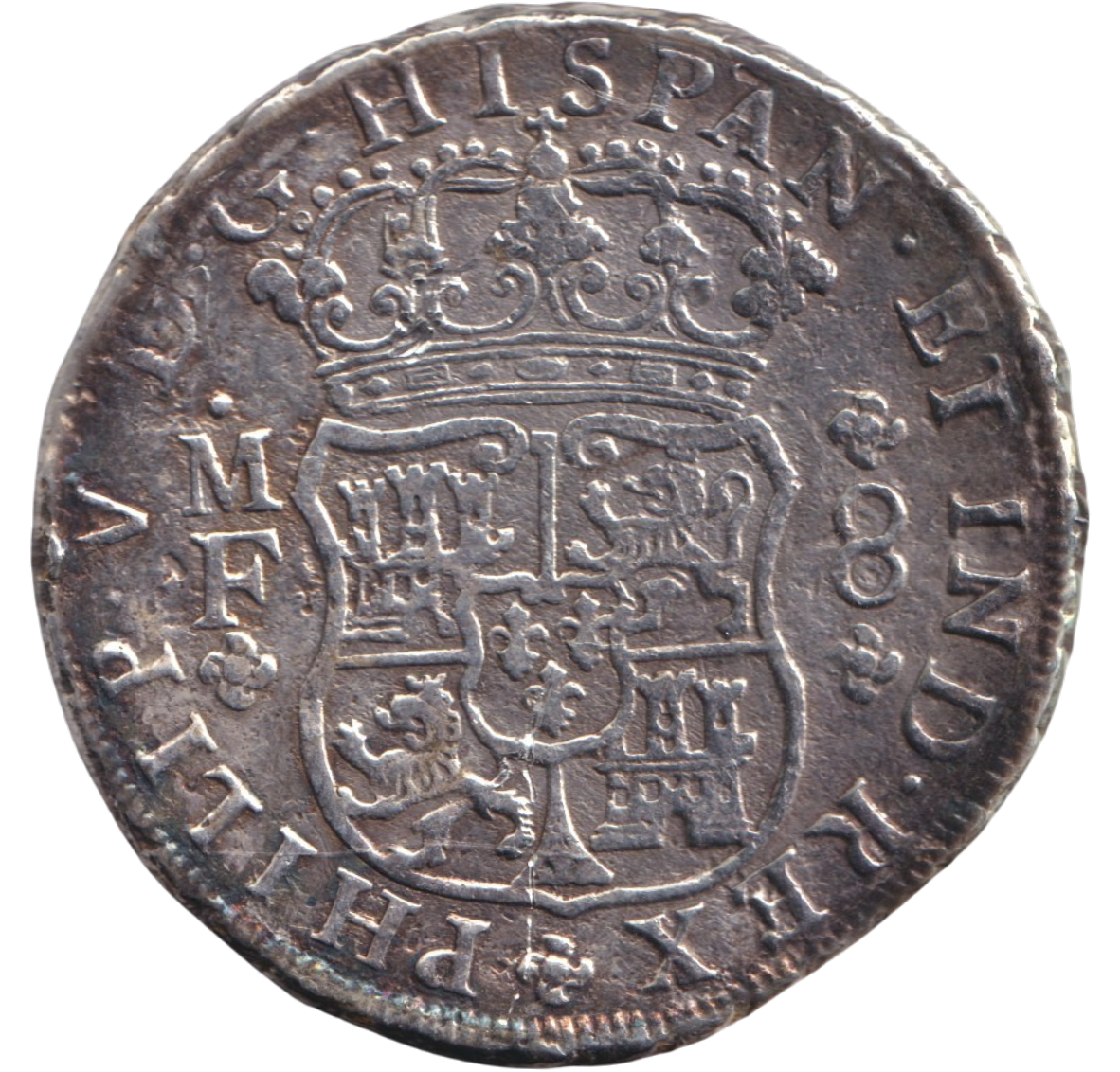 1738 SILVER 8 REALES MEXICO SPANISH COLONY