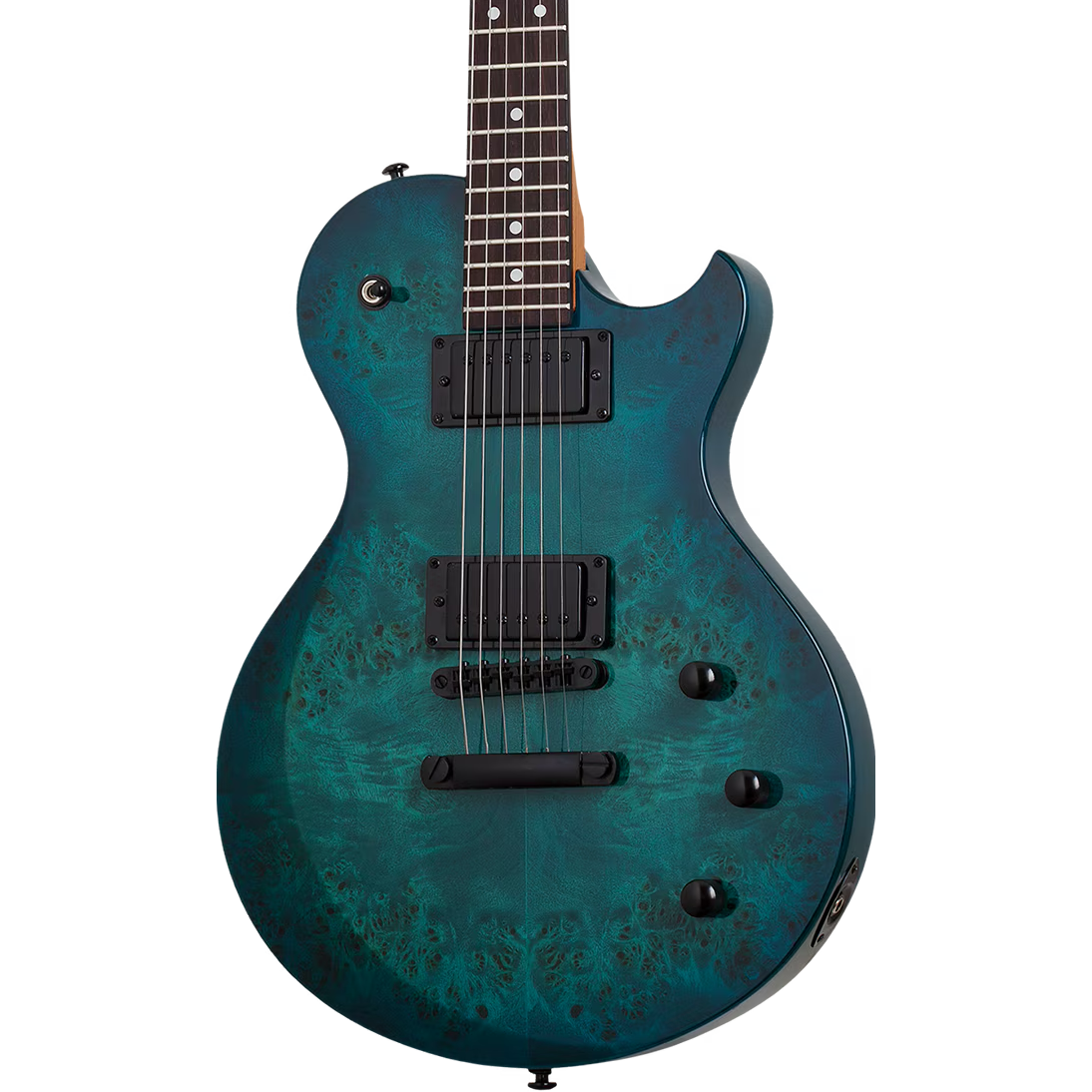 Schecter Solo-II Standard Electric Guitar - Ocean Blue Burst Burl (New)