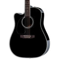 Takamine Dreadnought Cutaway Left Handed Acoustic Electric Guitar - Gloss Black (New)