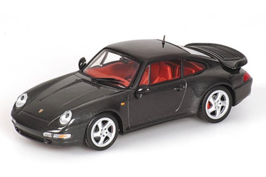 Minichamps 1995 Porsche 911 Turbo 993 Black w/ Red Interior 1:12