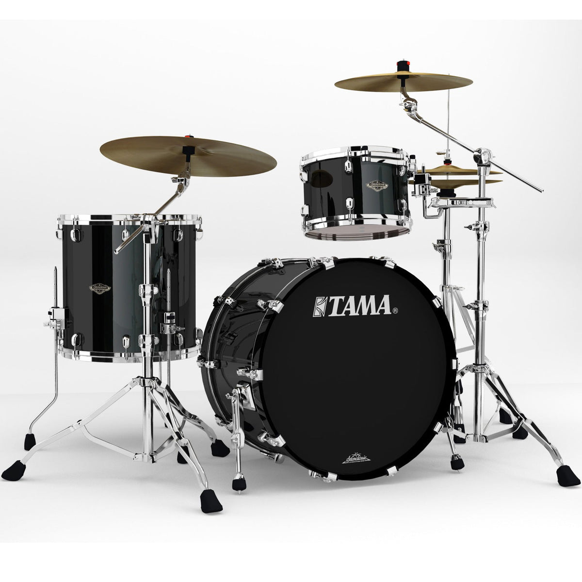 Tama Starclassic Walnut Birch Lacquer 3-Piece Shell Pack - Piano Black (New)
