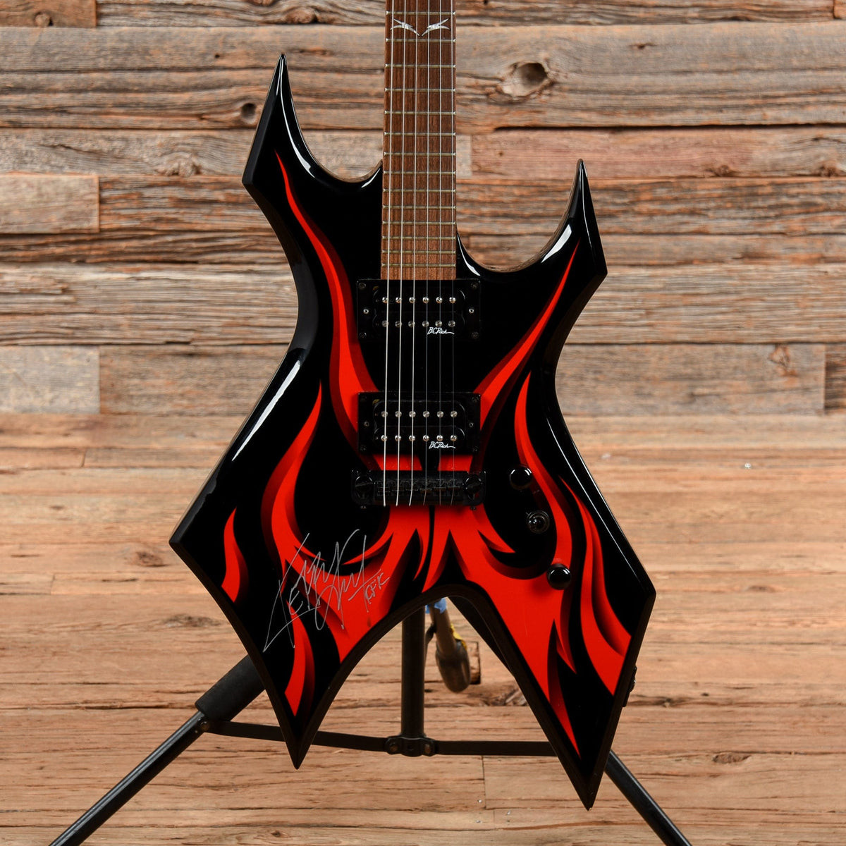 B.C. Rich KKW Tribal Fire Electric Guitars Black