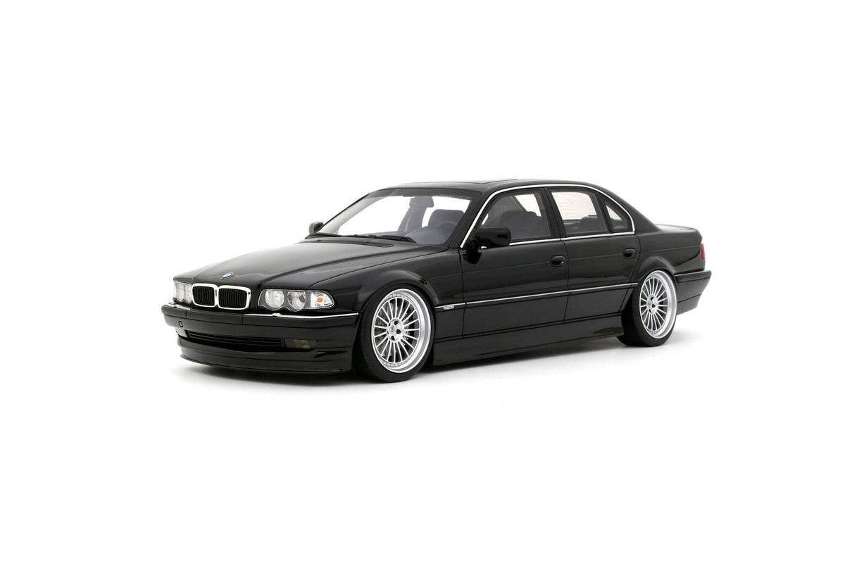 Otto 2000 BMW 740iL E38 Sedan Low Stance Jet Black 668 1:18