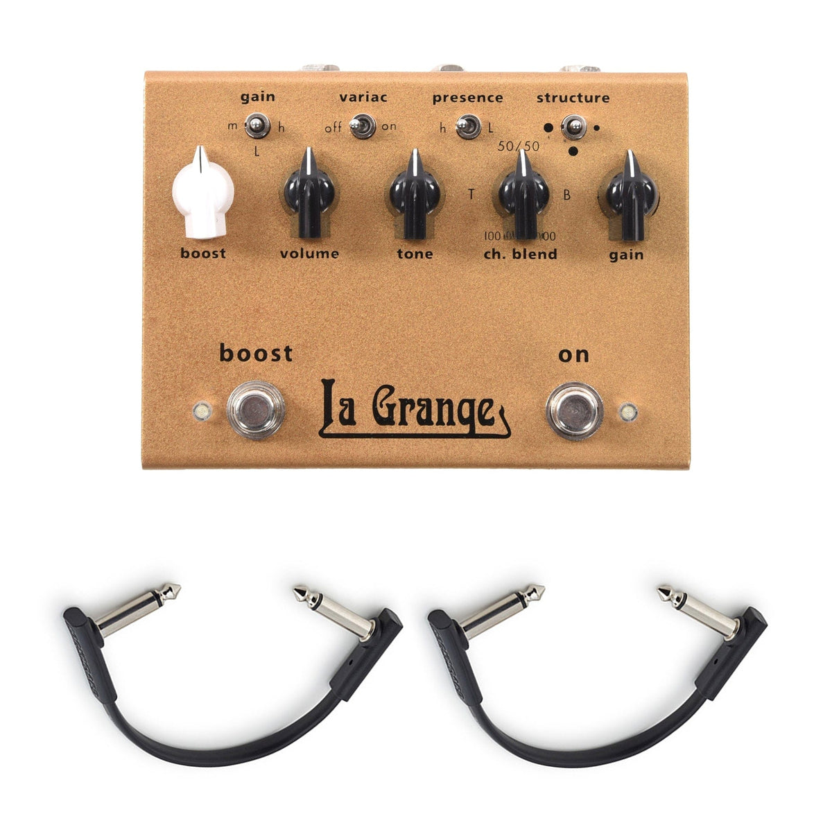 Bogner La Grange Overdrive Boost w/(2) Rockboard Flat Patch Cables Bundle