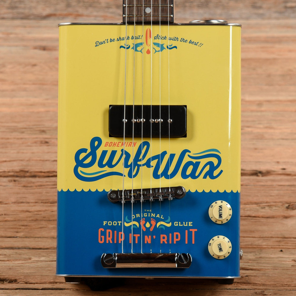 Bohemian Guitars Oil Can Guitar Yellow/Blue