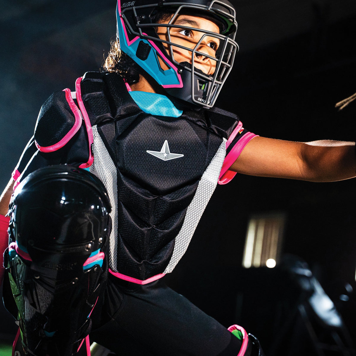 All-Star MVP-Pro Short Fuse Series Catchers Set - Miami Nights (Adult/Intermediate/Youth) (Adult)