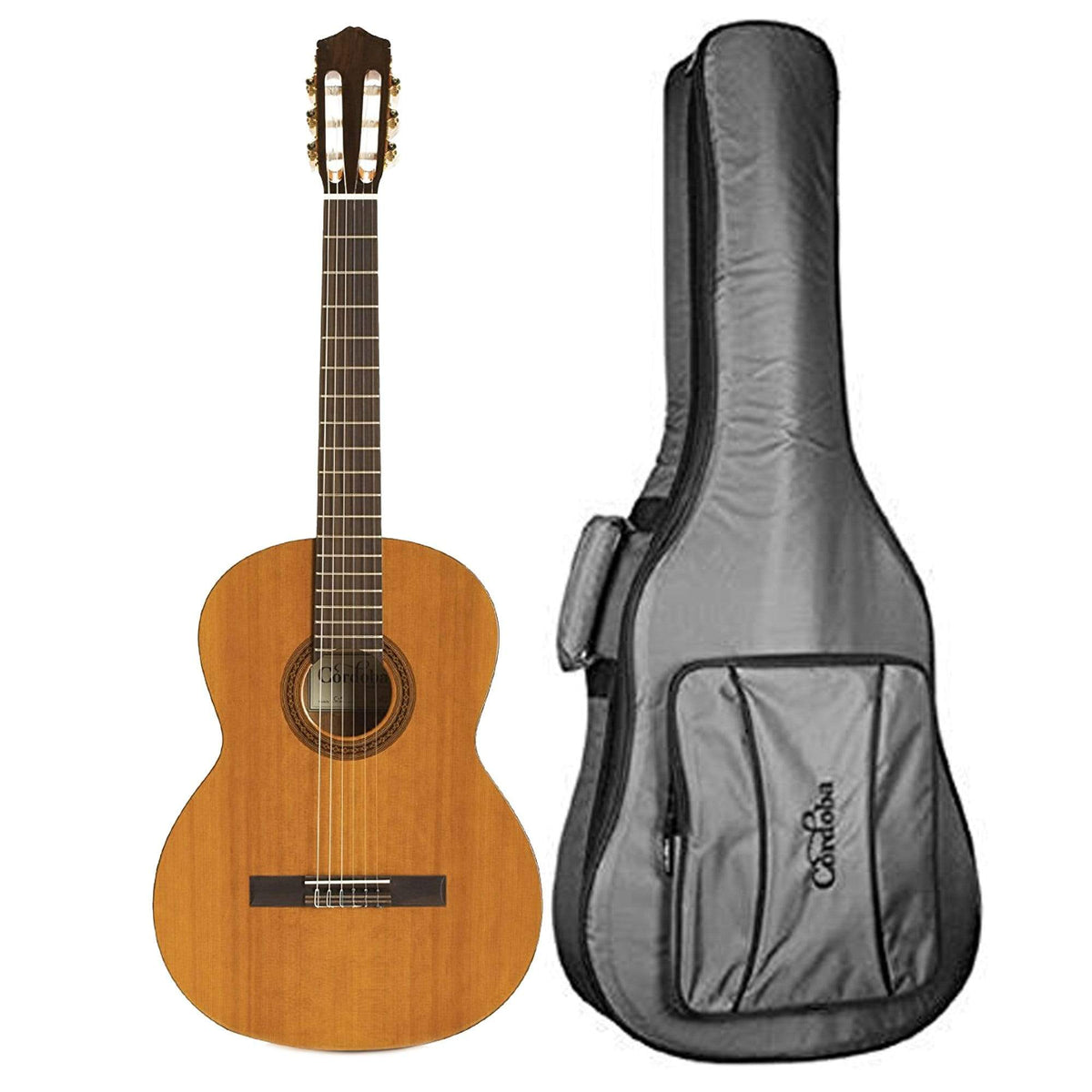 Cordoba C5 Cedar & Mahogany Classical Guitar Bundle w/ Cordoba Classical Guitar Gig Bag Full Size
