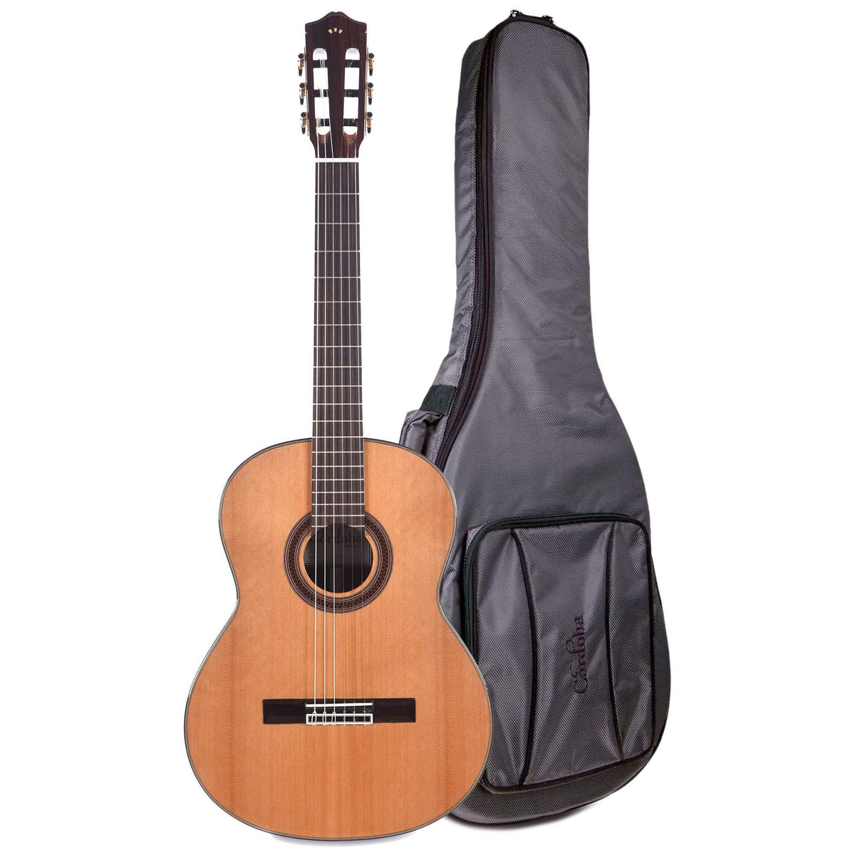Cordoba Iberia Series C7-CD Cedar/Indian Rosewood Classical Guitar and Classical Guitar Gig Bag Bundle