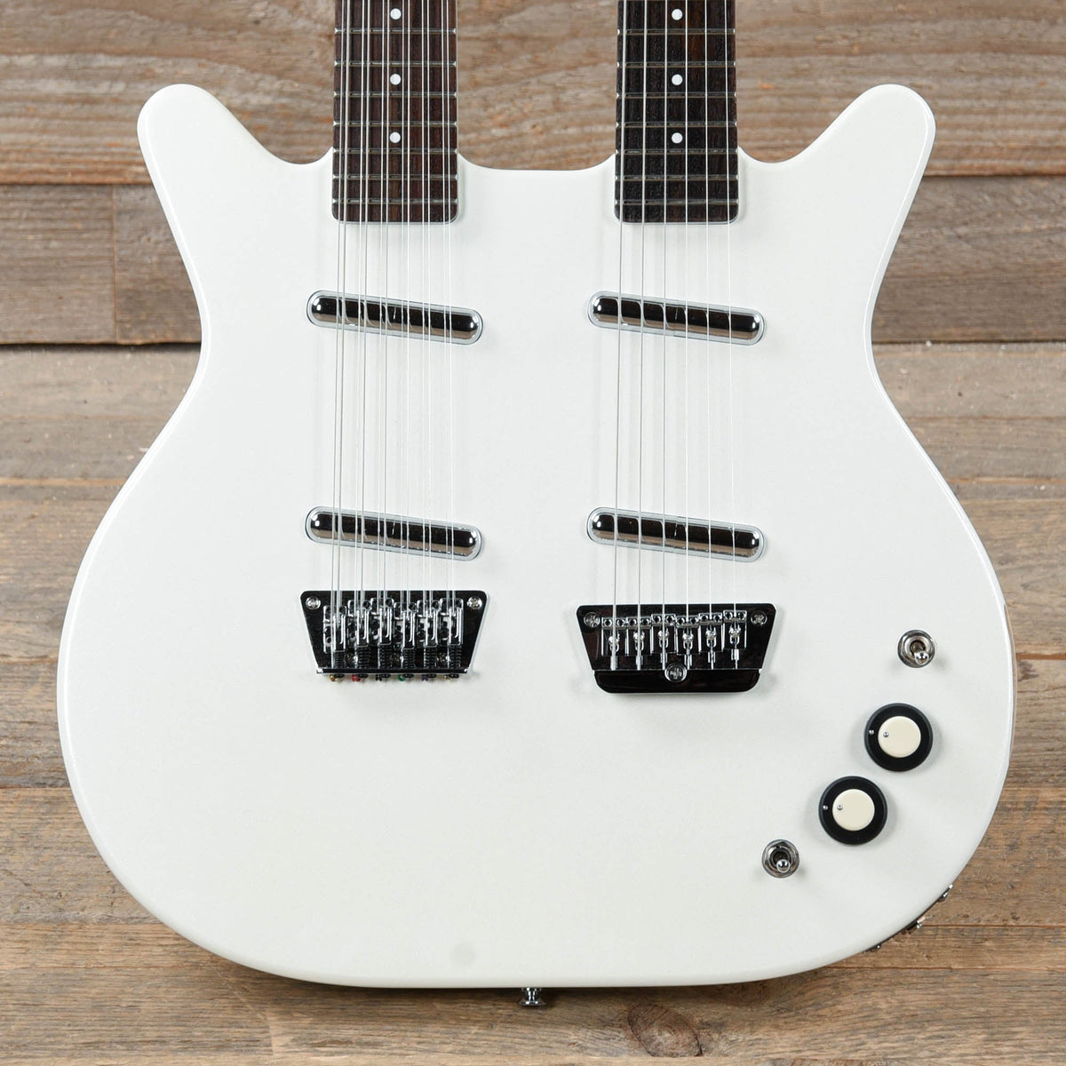 Danelectro Doubleneck 6/12 White Pearl