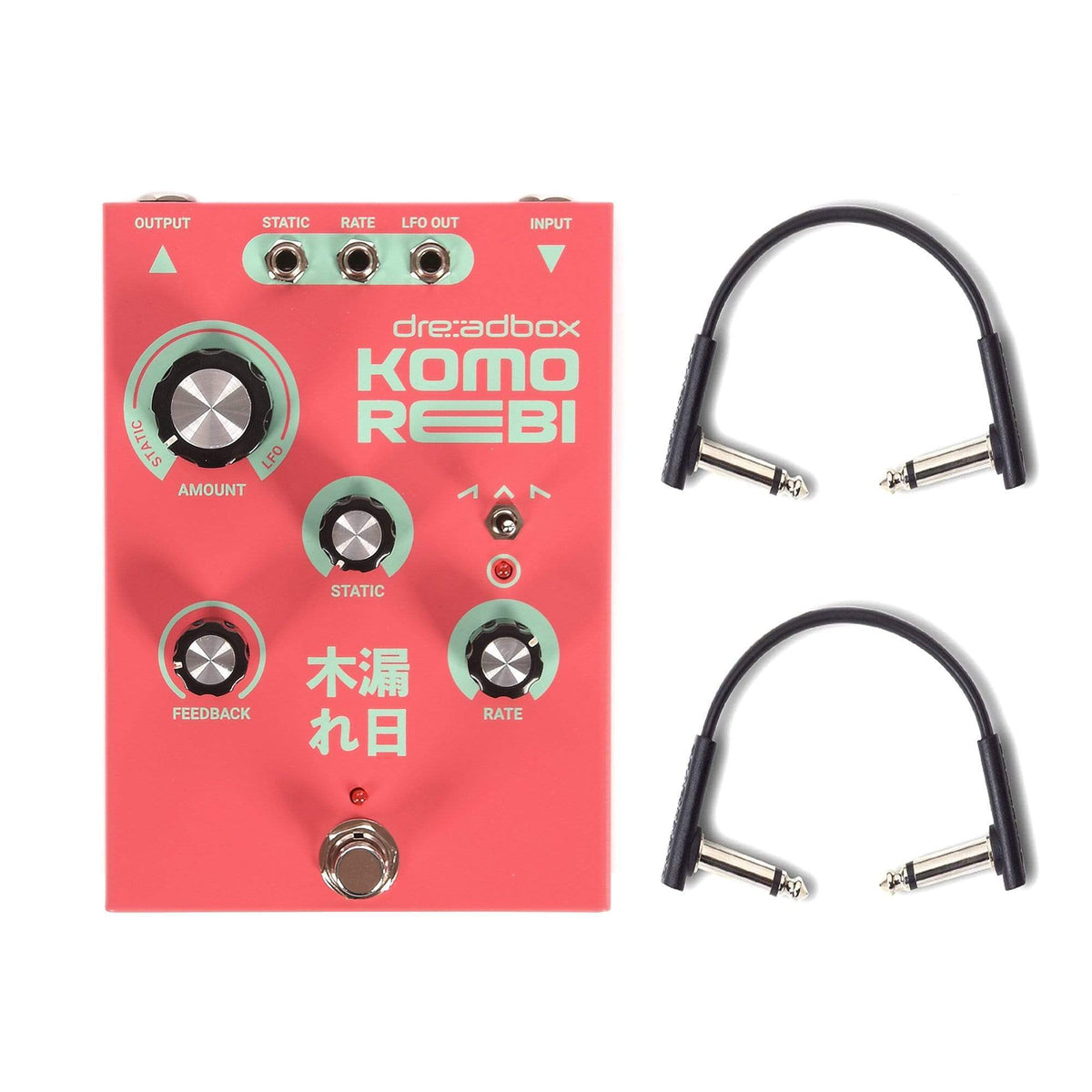 Dreadbox Komorebi Analog Chorus/Flanger Pedal w/RockBoard Flat Patch Cables Bundle