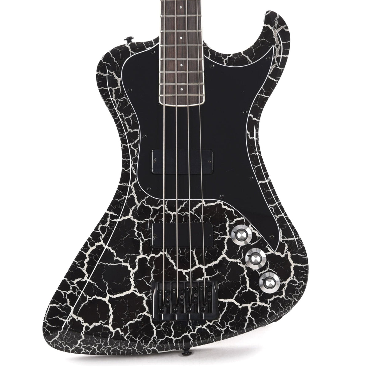 Dunable DE R2 Bass Gloss Black & White Crackle w/Black Hardware